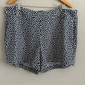 Spanx Sunshine Shorts‎ Size 2X EUC Navy Painted Dot